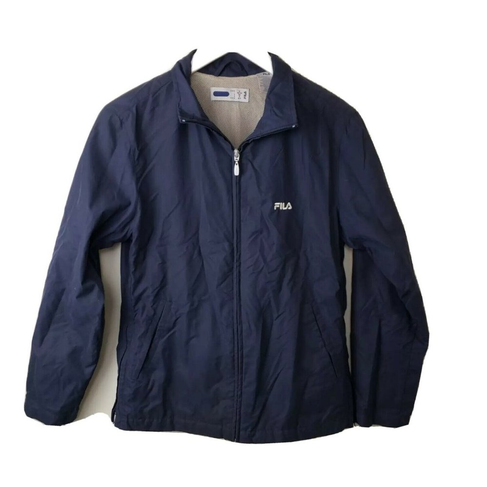 Fila Blue Full Zip Windbreaker Jacket Lightweight - Picture 1 of 5